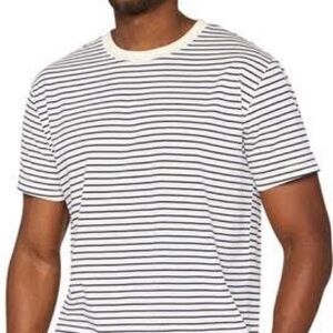 Fabletics Men's White Tee with Green Stripes Size Medium NWT